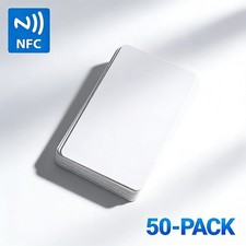 50-Pack NTAG215 Blank NFC Cards - Waterproof PVC Tags TagMo Amiibo Compatible