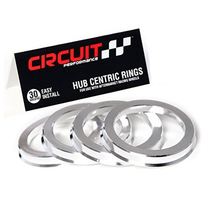 #ad #ad Circuit Performance 73.1mm OD to 56.1mm ID Silver Aluminum Hub Centric Rings $23.99