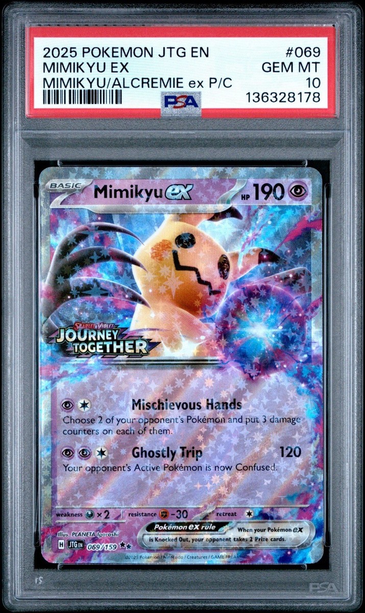Mimikyu ex 069/159 Double Rare SV09: Journey Together Stamped PSA