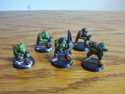 vintage Citadel Warhammer 5x 40K Space Orks [metal 80's o.o.p.]