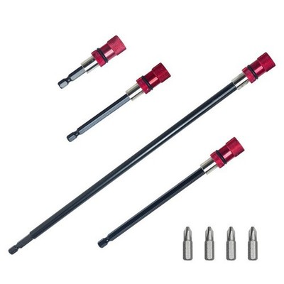 Secure Grip Magnetic Drill Extension Set of 4 Pcs for Efficient Screw Driving