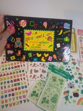HUGE Vintage Sticker Lot Sticker Book St Patrick s, Letters, Elmo, Sandylion
