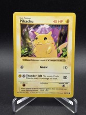 Pikachu 58/102 *Guance Gialle* Set Base Carta Pokemon Non Holo LP/NM