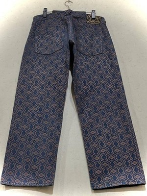 Evisu Monogram Denim Pants Men's 32 JP size Good used Blue casual