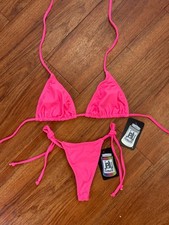 Jelly Swimwear Watermelon Triangle Tie Thong Bottom Size Large