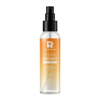 BYROKKO Shine Brown Zweiphasen-Bräunungsspray (100 ml), Tiefenbräunungsbeschleuniger mit