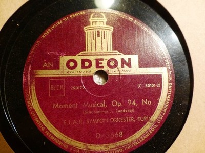 1939 Willy Ferrero ZANDONAI SCHUBERT Moment Musical Op 94.3 Schumann ODEON 3668