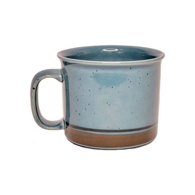 Vintage Arabia Finland Meri Ceramic 14 oz Mug Blue Brown Speckled