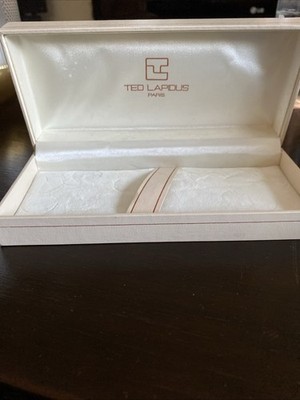 Ted Lapidus Box Klappbox Geschenkbox Weiß Creme Verpackung alt Vintage