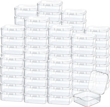 100 Pcs Clear Plastic Beads Storage Containers Box,Small Plastic Storage Boxes