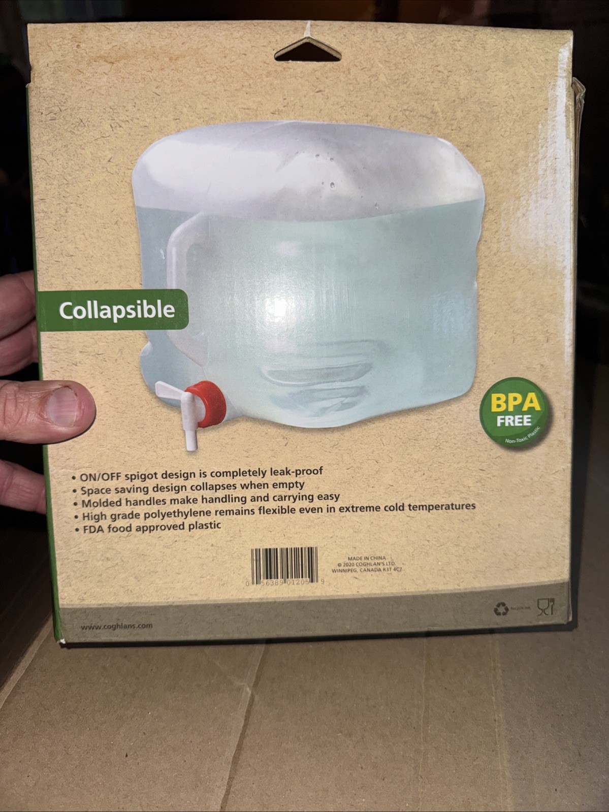 Coghlan's Collapsible Water Container, 5 Gallons Camping, Sports Teams, Picnics