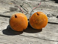 Rare Vintage Subaru 360 Sedan Fhi Pair Amber Orange Marker Blinker Lamp Lights