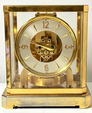 Vintage Jaegar-LeCoultre Atmos Clock Blue Screw Early #28806 !! Runs Well