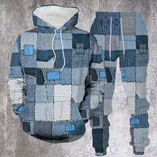 Men's Outfit 2 Piece Set Shirt  Pants Suit PLUS SIZE BIG 5XL