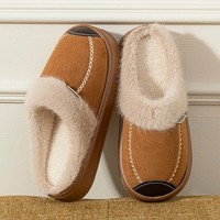 Women's Winter Slippers Thick Sole Warm Indoor Outdoor Non Slip Casual Shoes