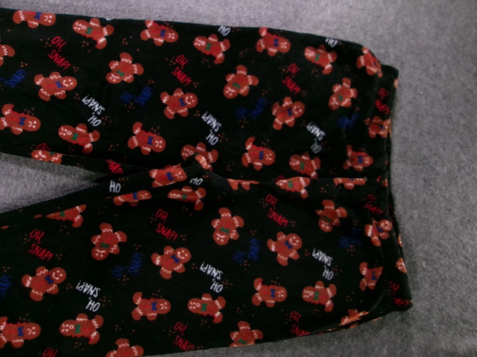Pantalones de pijama Joe Boxer para mujer XL negros pan de jengibre estampado de vacaciones polar acogedor Foto 2 de 4