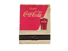 Vintage  Drink COCA COLA Soda Glass Matchbook - 1 match missing
