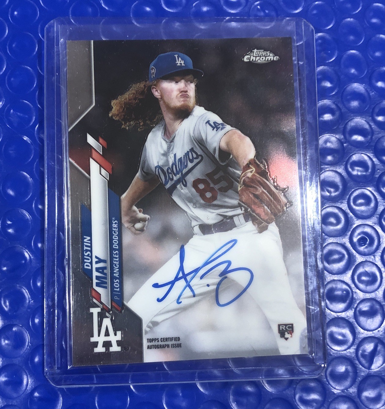 2020 Topps Chrome - Rookie Autographs Refractor #RA-DM Dustin May /499 (AU, RC)