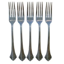 Towle Colonial Plume 18/8 Stainless Dinner Forks Lot of 5 Made in Germany