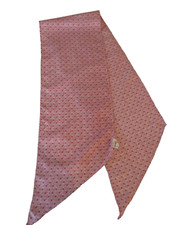 Vintage 30" x 9.5" Oblong Scarf with Red Diamonds and Medallions Made in Canada