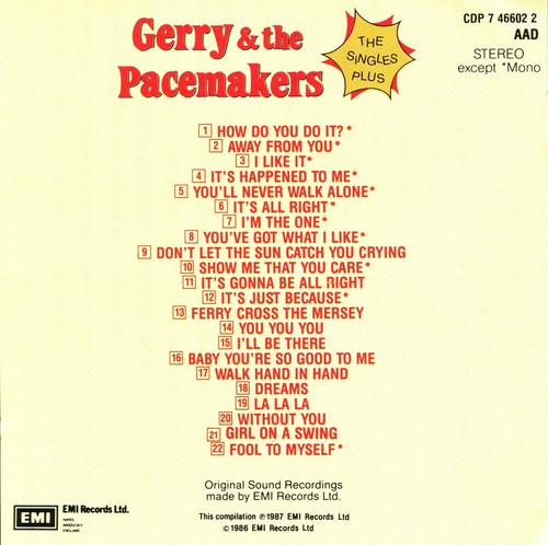 CD Gerry & The Pacemakers - The Singles Plus - Bild 2 von 2
