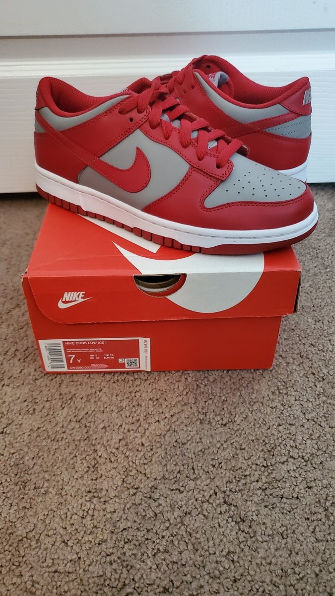 NEW Nike Dunk Low GS UNLV Medium Grey Red CW1590-002 youth 7Y | eBay