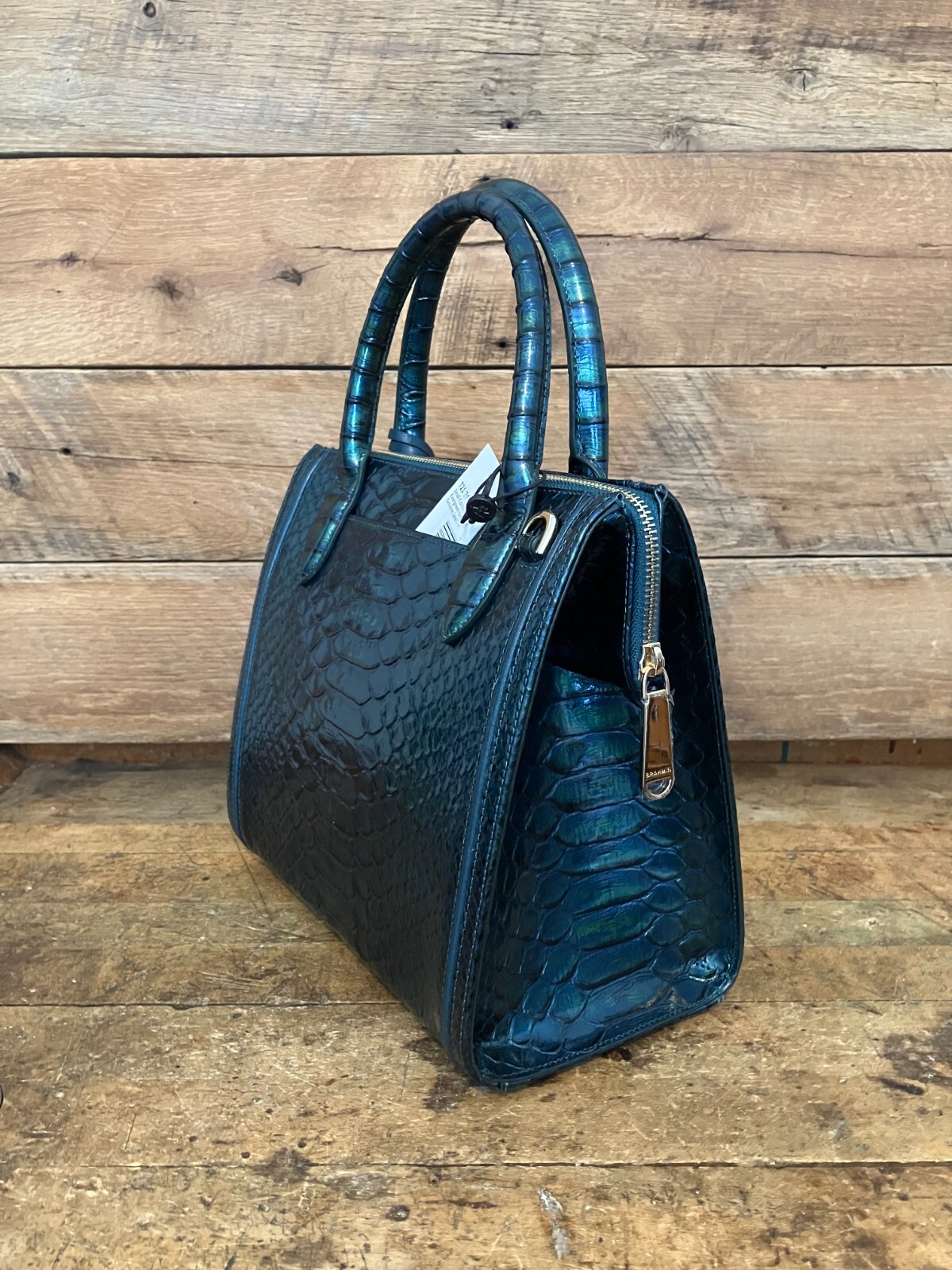 Brahmin Small Caroline Evergreen Kalopsia Leather Satchel & Suri Wallet ---NWT image 5