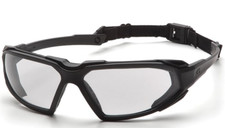 Pyramex Highlander Safety Eyewear, Black Frame/Clear Anti-Fog Lens pack of 2