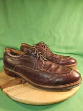 Johnston Murphy Men’s 9 D Brown Sheepskin Leather Split Apron Toe Derby Oxfords
