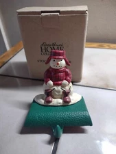 Eddie Baver Midwest of Cannon Falls Cast Iron Snowman Christmas Stocking Holder