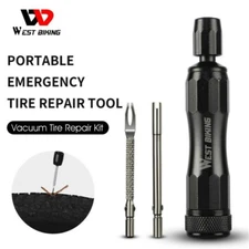 WEST BIKING Bike Tubeless Tire Emergency Repair Tool Kit Tire Puncture Sealant