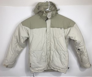 cream ski jacket