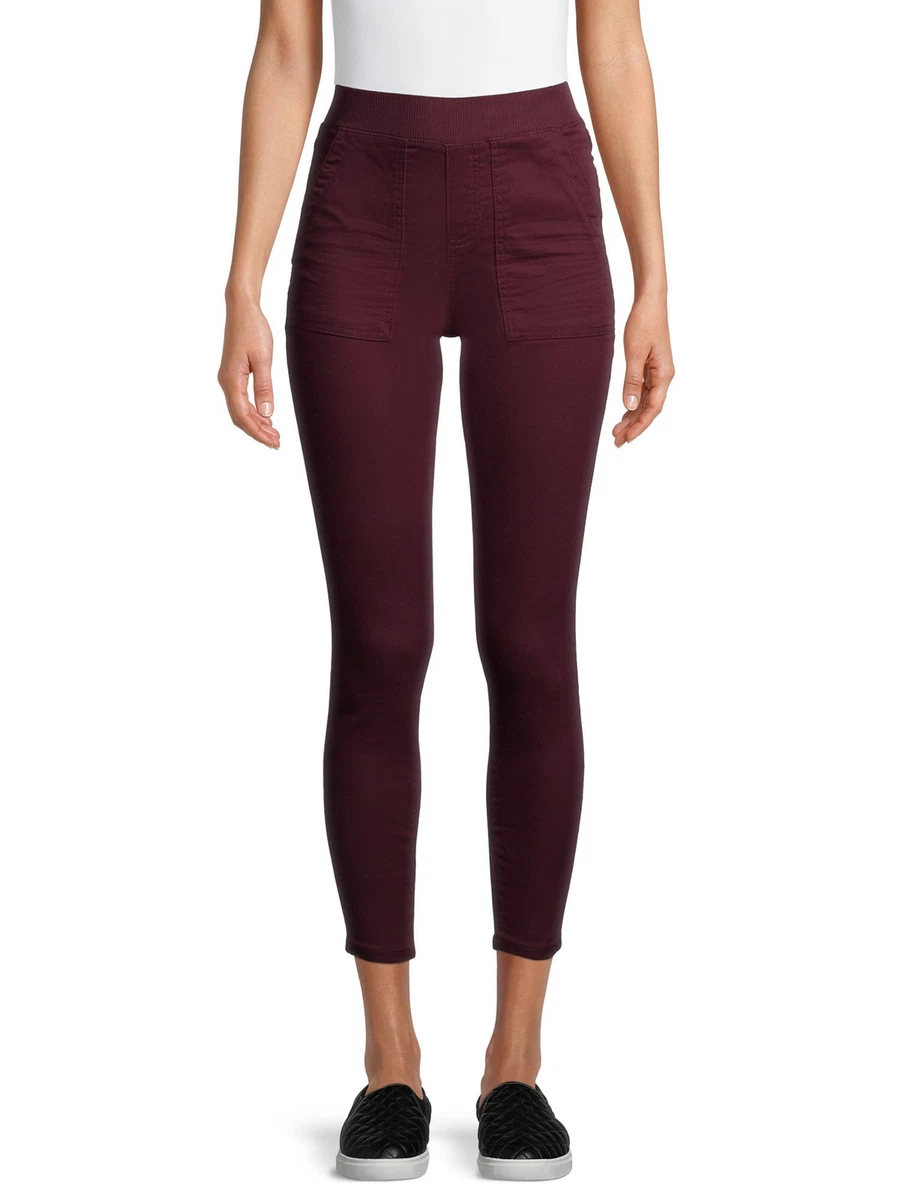 No Boundaries Juniors' Mid Rise Pull-On Jeggings with Rib