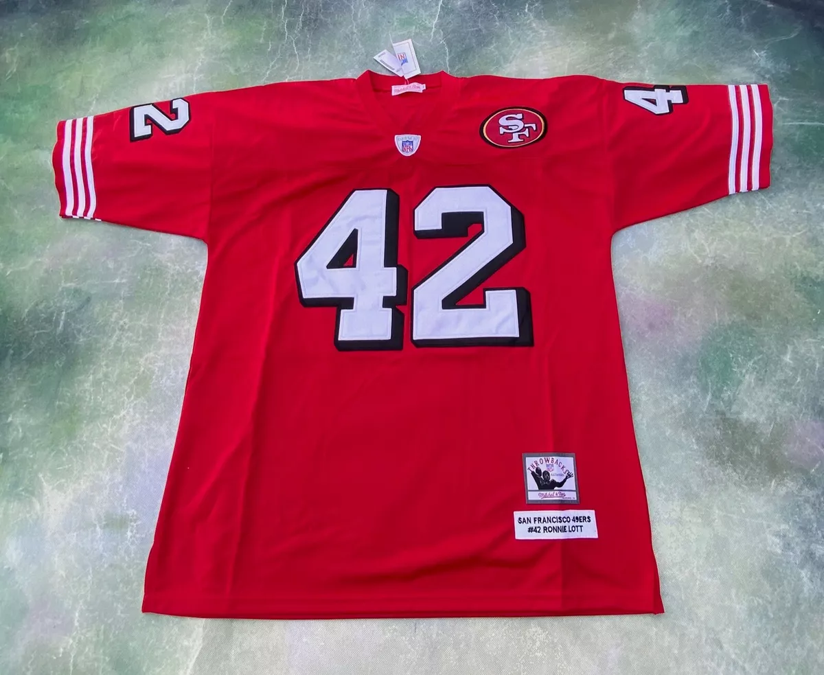 Mitchell & Ness NFL San Francisco 49ers Ronnie Lott #42 Jersey Size 54.