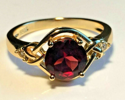 Garnet Ring Natural Gemstone 7x7mm or 8x6mm Solid Silver Sizes 6.5 to 10 US