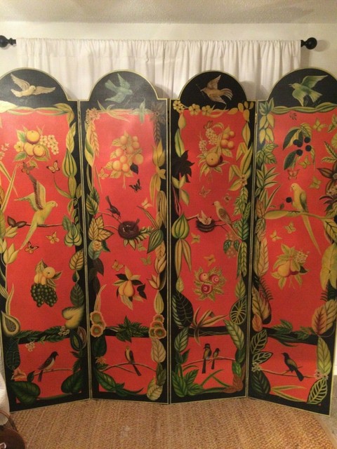 MAITLAND-SMITH Hand-Painted Canvas-on-Board 4-Panel Screen | eBay