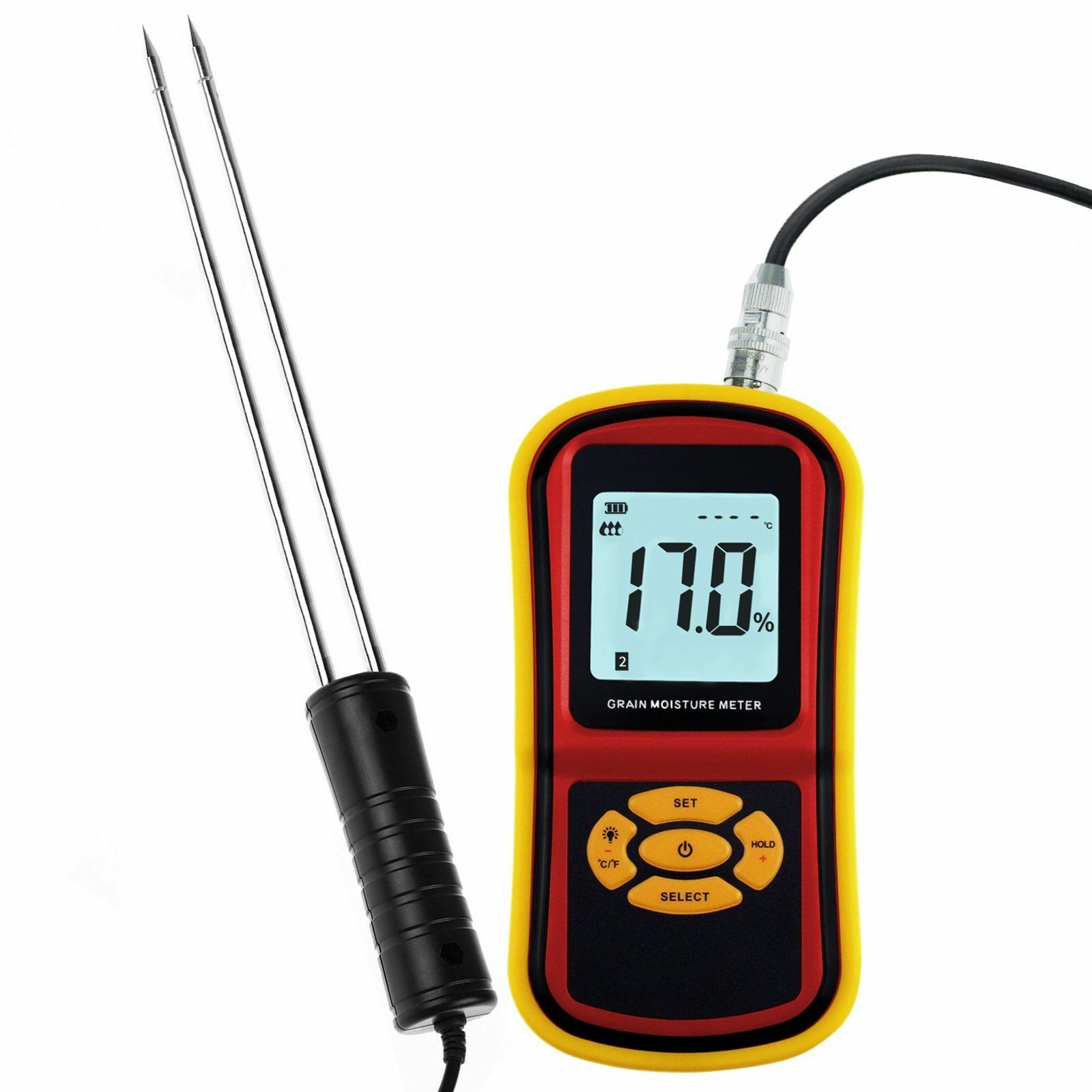 GM640 LCD Display Grain Moisture Temperature Meter For Wheat Rice Corn Bean UK