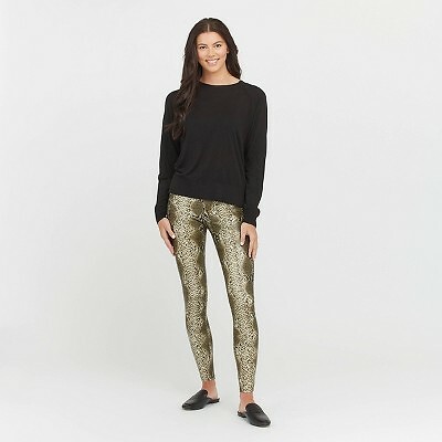 Faux Leather Leggings - Brown M | eBay