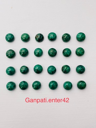 Natural Chrysocolla Round Cabochons 6x6 MM 1 Pcs Lot Calibrated Loose Gemstone E - Picture 7 of 9