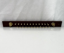 Wooden Necktie holder 24 Pegs with Two Hooks Wall Hanging