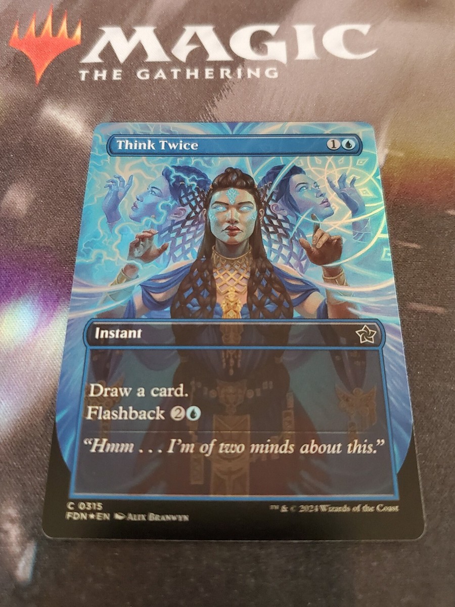 Mtg. 2x Think Twice. Foil Borderless. Foundations. Pack Fresh | eBay