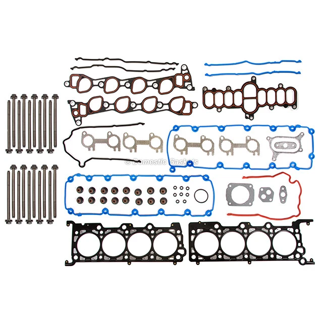 Se adapta a 97-99 Ford E150 F150 F250 Expedition 4.6 SOHC Juego de juntas de culata pernos Windsor Foto 2 de 4