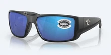 Costa Del Mar Blackfin Pro Matte Black / Blue Mirror Polarized Glass 580G - NEW