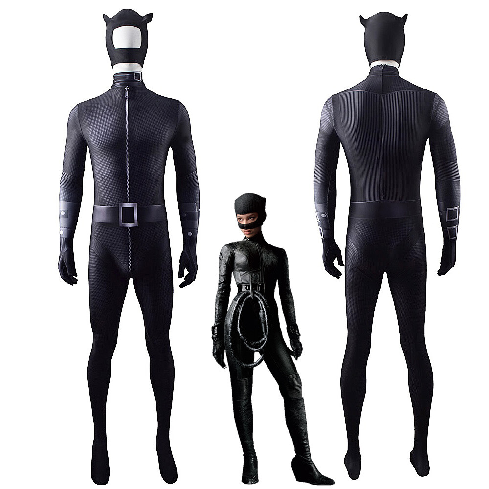 Batman 2022 Catwoman Costume Cosplay Jumpsuit Adult Kid eBay