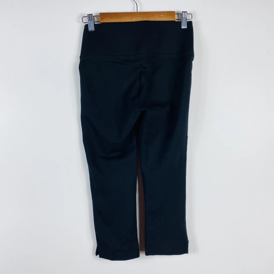 Peter Nygard Size Small 6 8 Luxe Slims Capri Pull On Leggings Solid Black - Image 2 of 3