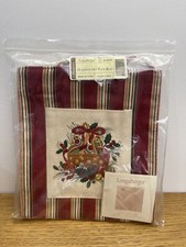 Longaberger CHRISTMAS TOTE Bag Holiday Stripes 2005 Lined 9.25 X 8" X 3.5 NEW