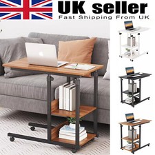 Adjustable Mobile Rolling Laptop Stand Sofa Bed Side Computer Desk Overbed Table
