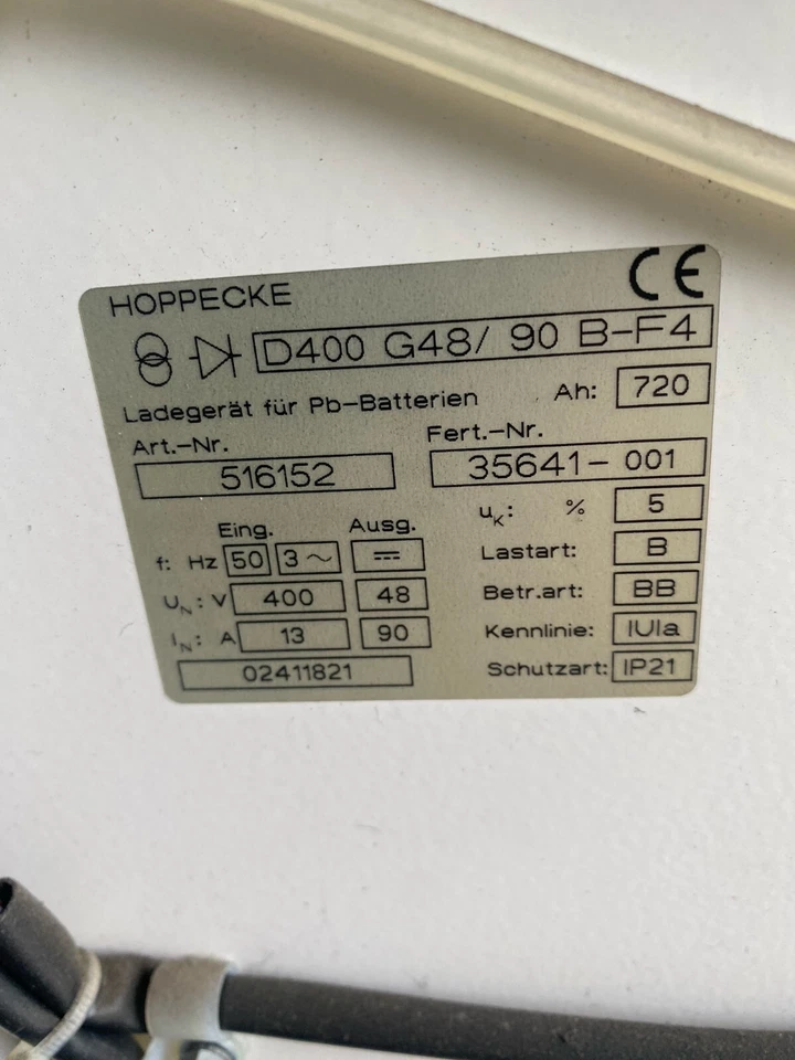 Ladegerät Gabelstapler orig. HOPPECKE  EXACT-tron 48V 90A trak air TOPPi - Bild 4 von 4