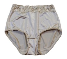 Panties Underscore Second Skin Brief Shaper XL Lace Waist Nylon Stretch Satin