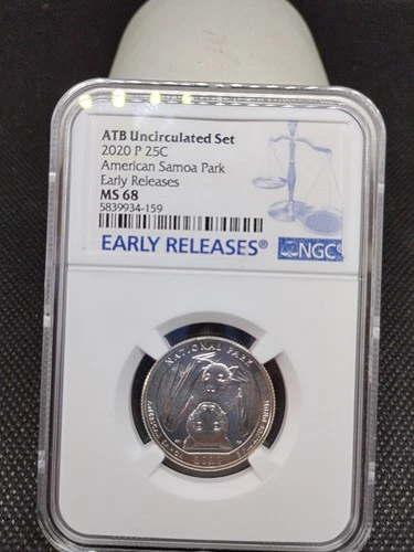 2020 P ATB NATIONAL PARK Quarter 25c NGC MS 68